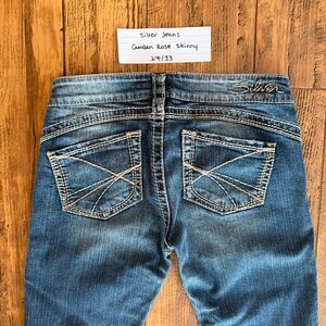 Silver Jeans Camden Rose Skinny Jeans in Distressed Blue Wash